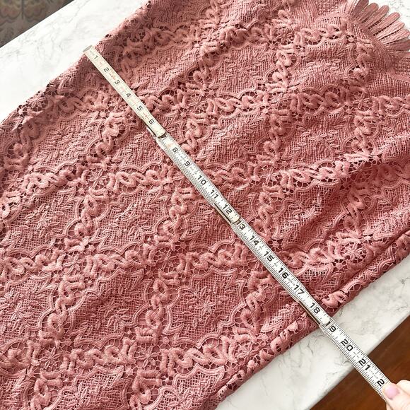 Lovers &‎ Friends Caspian Scalloped Lace Sleeveless Mauve Dress women's medium - Picture 12 of 13